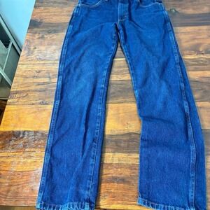 Rustler Men's‎ Straight Jeans Dark Wash Denim 30x32 Blue 5-Pocket Design